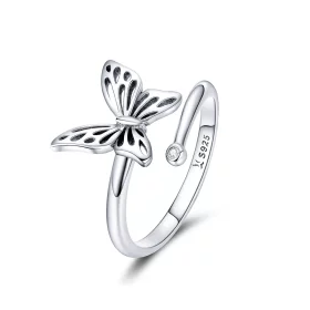 Pandora Style Silver Butterfly Dream Ring - SCR448 Pandora Style Silver Butterfly Dream Ring - SCR448