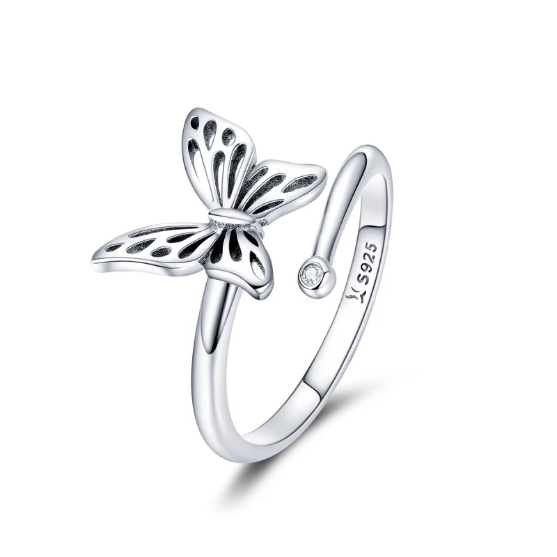 (image for) Pandora Style Silver Butterfly Dream Ring - SCR448 - Product Image