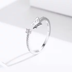 Pandora Style Silver Butterfly Open Ring - SCR550 Pandora Style Silver Butterfly Open Ring - SCR550