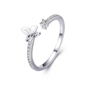 Pandora Style Silver Butterfly Open Ring - SCR550 Pandora Style Silver Butterfly Open Ring - SCR550