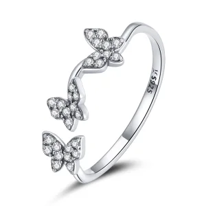 Pandora Style Silver Butterfly Open Ring - SCR704 (image for) Pandora Style Silver Butterfly Open Ring - SCR704