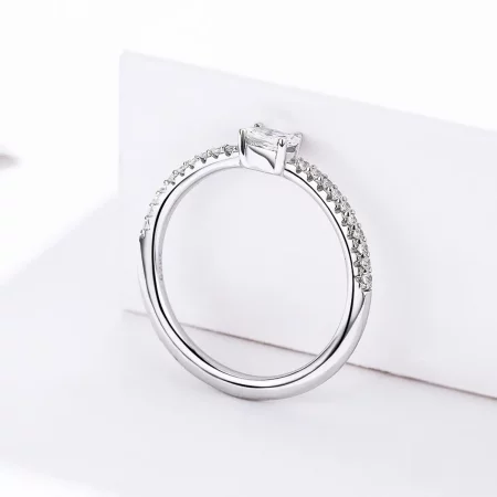 Pandora Style Silver Clear Stone Ring - SCR524