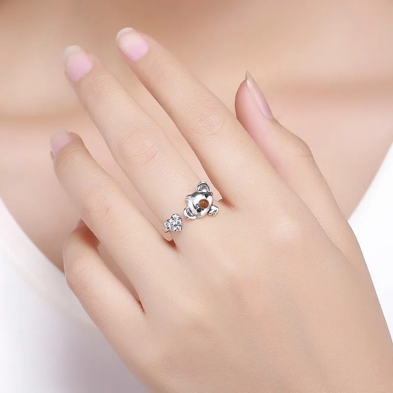 (image for) Pandora Style Silver Cute Fairy Ring - SCR355 - View 3