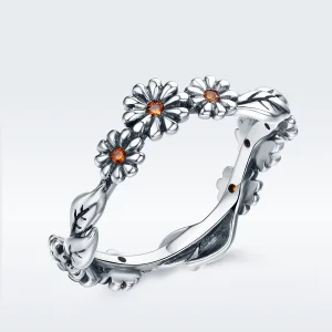 (image for) Pandora Style Silver Daisy Flower Ring - SCR298