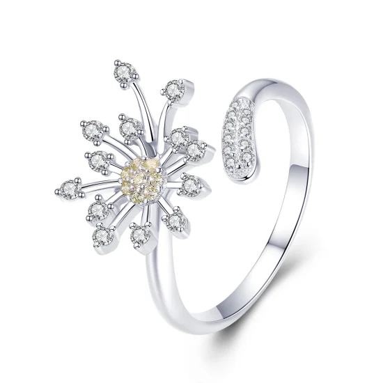 (image for) Pandora Style Silver Dandelion Love Open Ring - SCR471