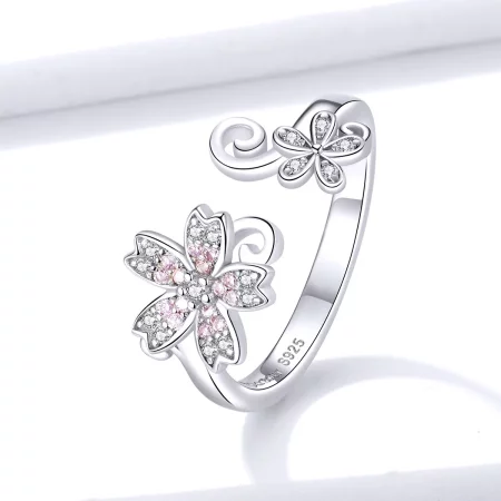 Pandora Style Silver Dazzling Daisy Open Ring - BSR086
