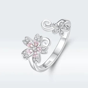 (image for) Pandora Style Silver Dazzling Daisy Open Ring - BSR086