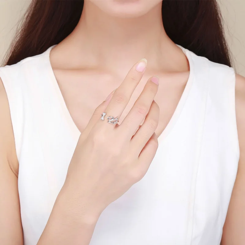 (image for) Pandora Style Silver Dog's Company Open Ring - SCR416 - View 7