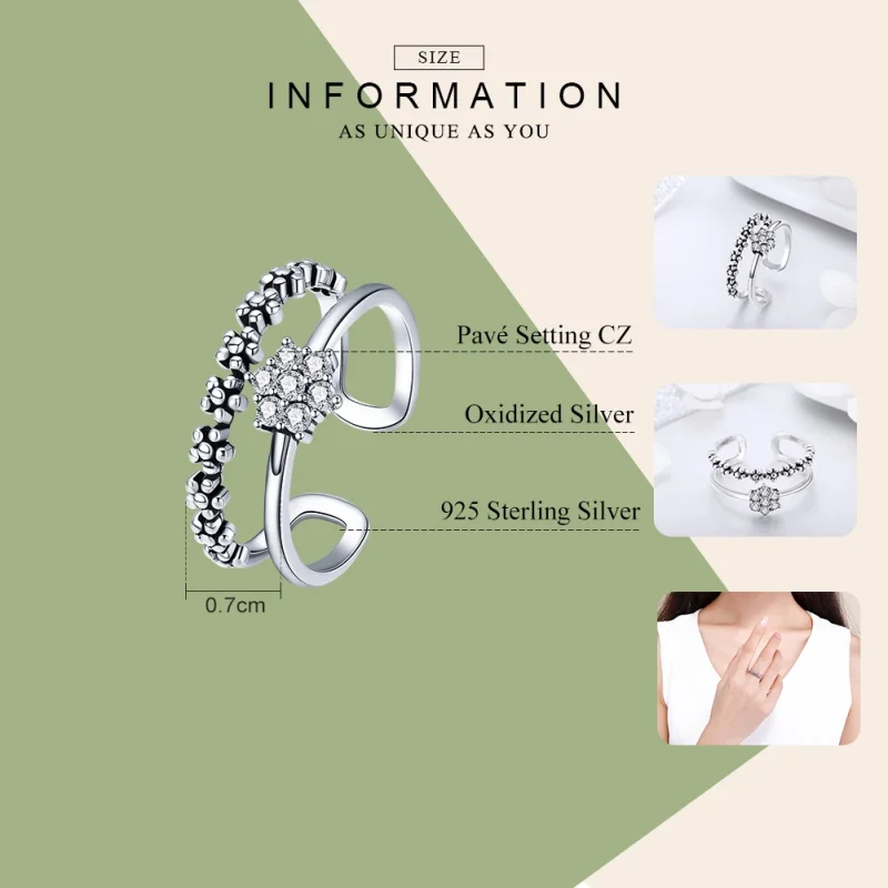 (image for) Pandora Style Silver Elegant Temperament Ring - SCR428 - View 3