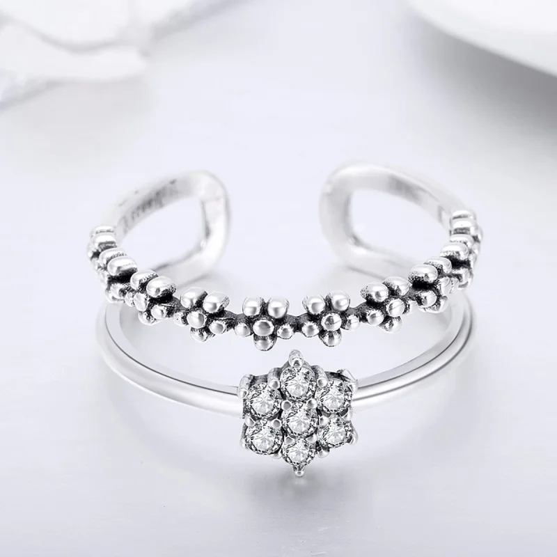 (image for) Pandora Style Silver Elegant Temperament Ring - SCR428 - View 5