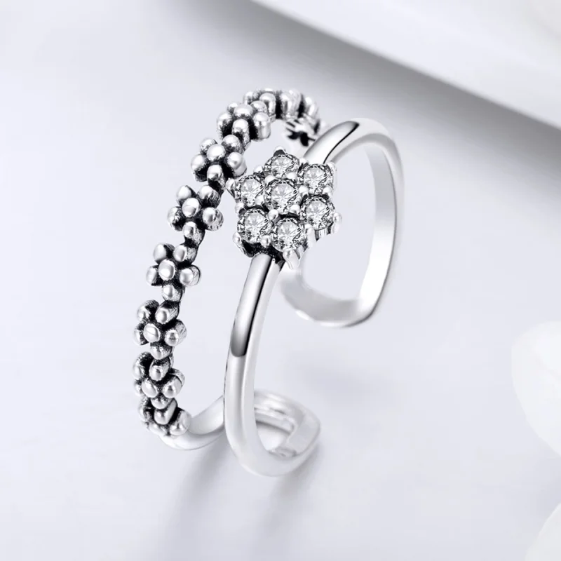 (image for) Pandora Style Silver Elegant Temperament Ring - SCR428 - View 6
