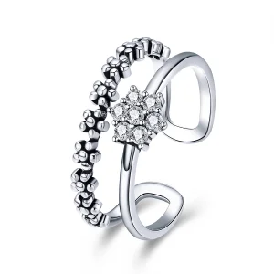 Pandora Style Silver Elegant Temperament Ring - SCR428 (image for) Pandora Style Silver Elegant Temperament Ring - SCR428
