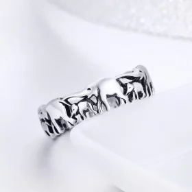 Pandora Style Silver Elephant Family Ring - SCR344 Pandora Style Silver Elephant Family Ring - SCR344