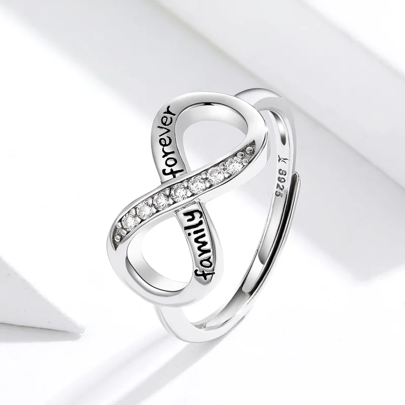 (image for) Pandora Style Silver Endless Love Open Ring - SCR579 - View 2