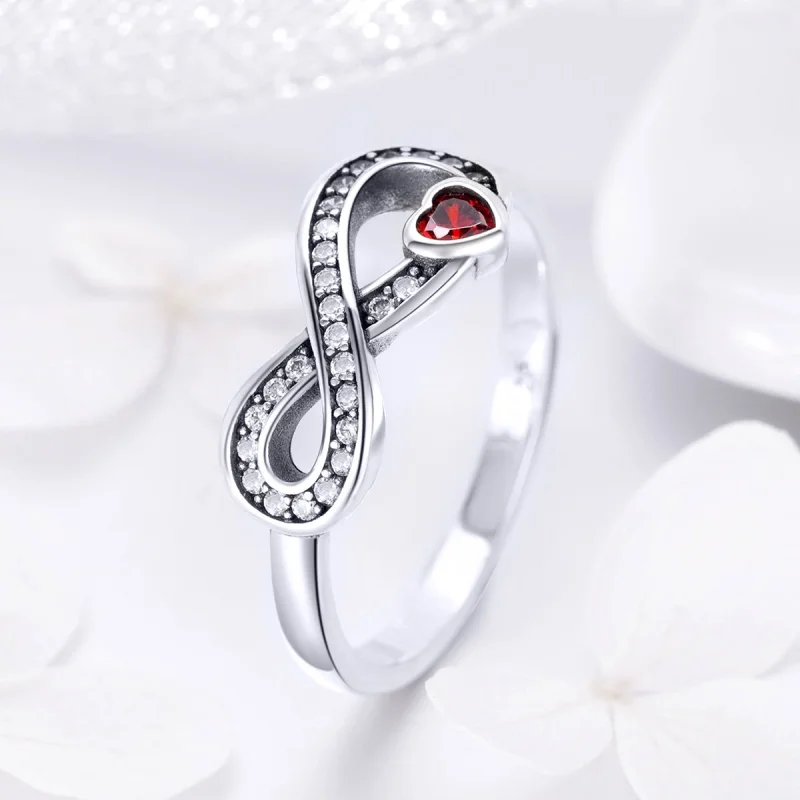 (image for) Pandora Style Silver Enduring Heart Ring - SCR415 - View 4