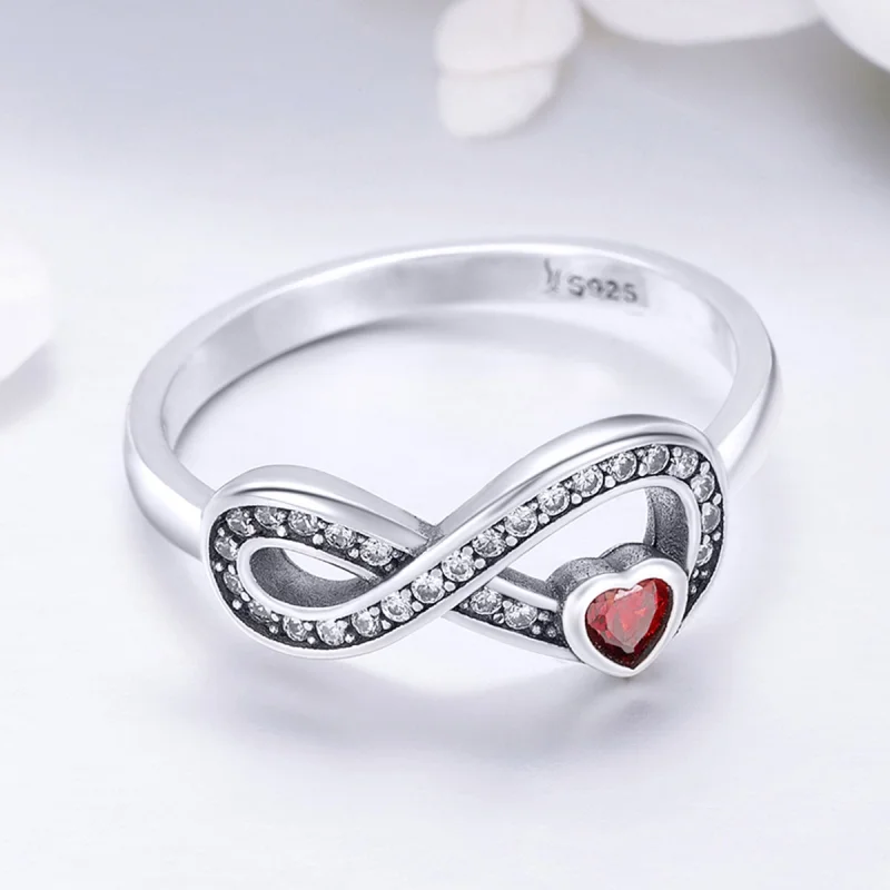 (image for) Pandora Style Silver Enduring Heart Ring - SCR415 - View 6