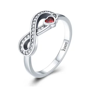 (image for) Pandora Style Silver Enduring Heart Ring - SCR415