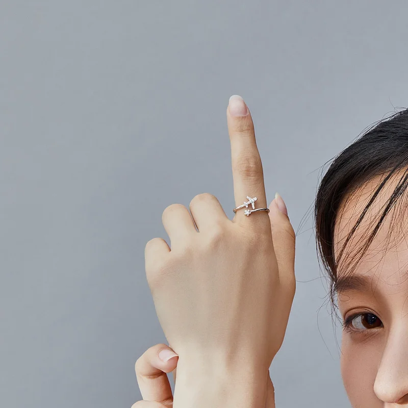 (image for) Pandora Style Silver Faraway Open Ring - SCR623 - View 5