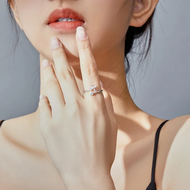 (image for) Pandora Style Silver Faraway Open Ring - SCR623 - View 7