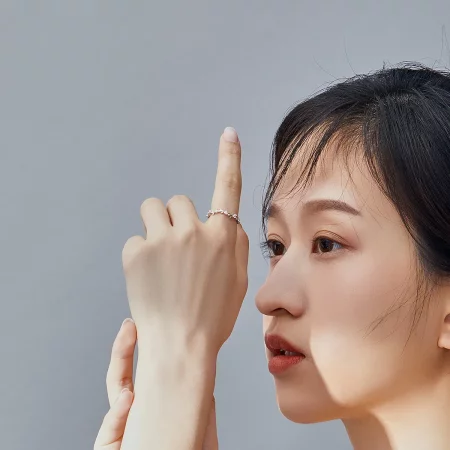 Pandora Style Silver Flower Crown Ring - SCR625