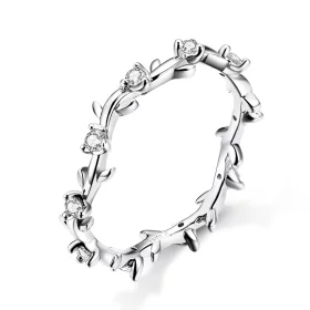 Pandora Style Silver Flower Crown Ring - SCR625 Pandora Style Silver Flower Crown Ring - SCR625
