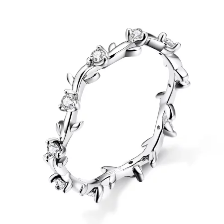 Pandora Style Silver Flower Crown Ring - SCR625 Pandora Style Silver Flower Crown Ring - SCR625