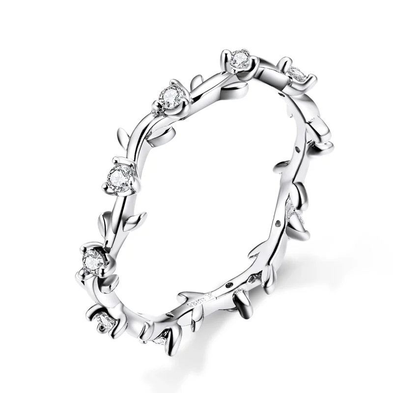 (image for) Pandora Style Silver Flower Crown Ring - SCR625 - Product Image