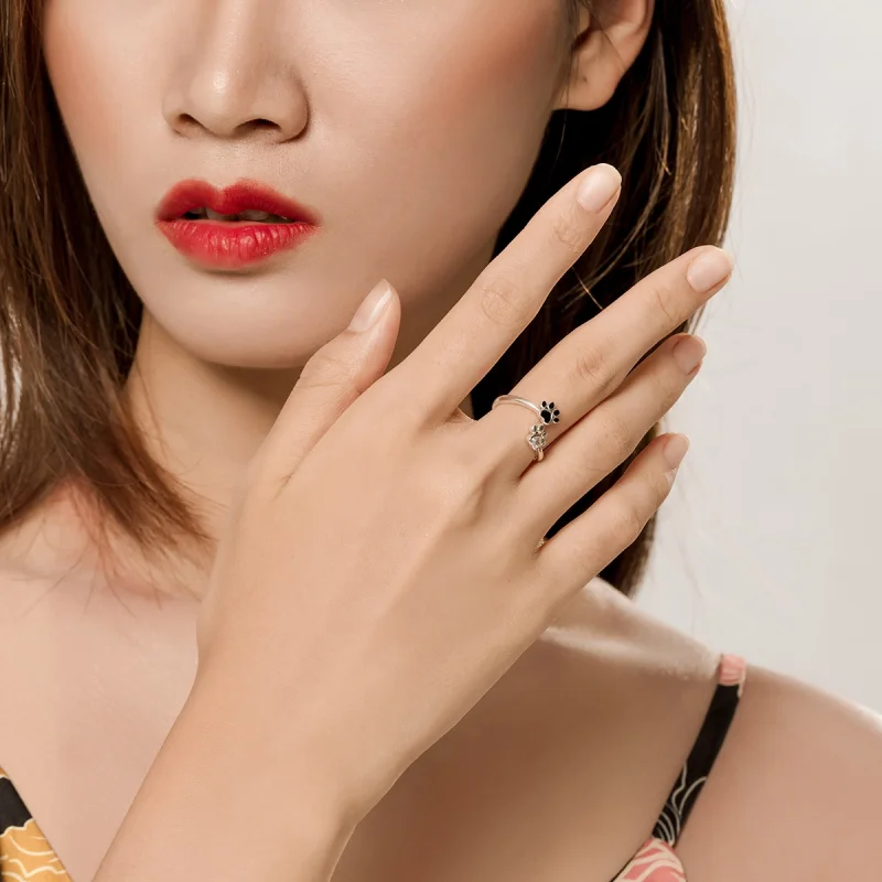 (image for) Pandora Style Silver Friendships Open Ring - SCR605 - View 5