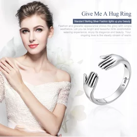 Pandora Style Silver Give Me A Hug Ring - SCR136 Pandora Style Silver Give Me A Hug Ring - SCR136