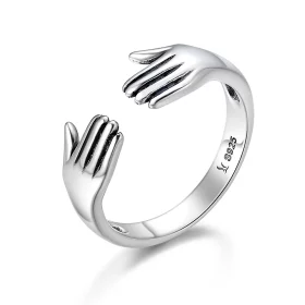 Pandora Style Silver Give Me A Hug Ring - SCR136 Pandora Style Silver Give Me A Hug Ring - SCR136