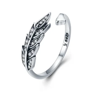 (image for) Pandora Style Silver Gorgeous Leaves Open Ring - SCR313