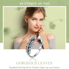 Pandora Style Silver Gorgeous Leaves Ring - SCR313 Pandora Style Silver Gorgeous Leaves Ring - SCR313