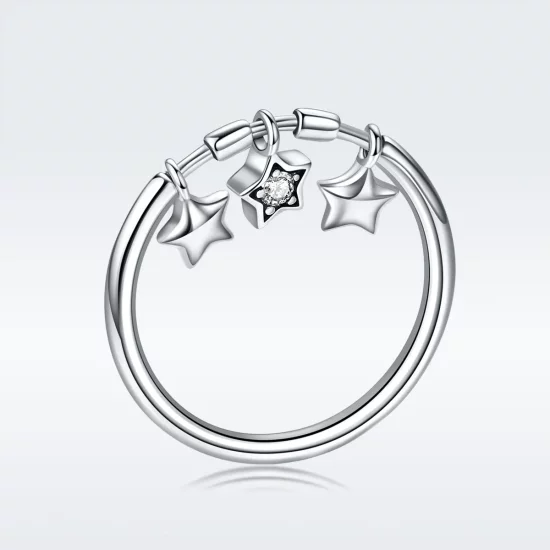 Pandora Style Silver Guardian Stars Ring - SCR406
