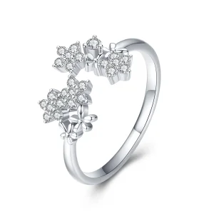 (image for) Pandora Style Silver Gypsophila Open Ring - BSR021