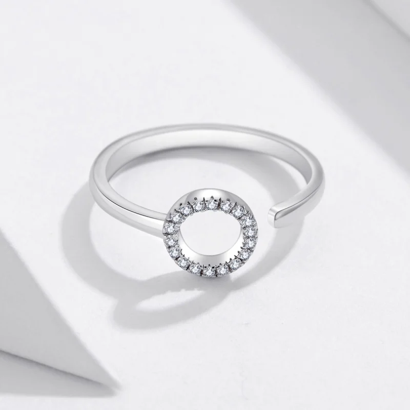 (image for) Pandora Style Silver Halo Open Ring - SCR545 - View 4