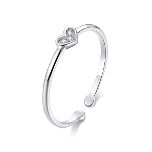 (image for) Pandora Style Silver Heart of Lady Open Ring - SCR491