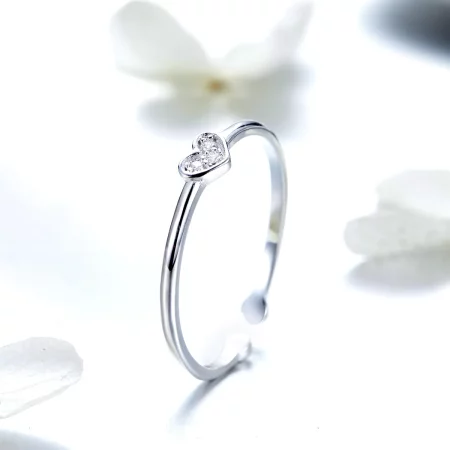 Pandora Style Silver Heart of Lady Ring - SCR491