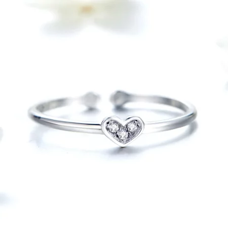 Pandora Style Silver Heart of Lady Ring - SCR491
