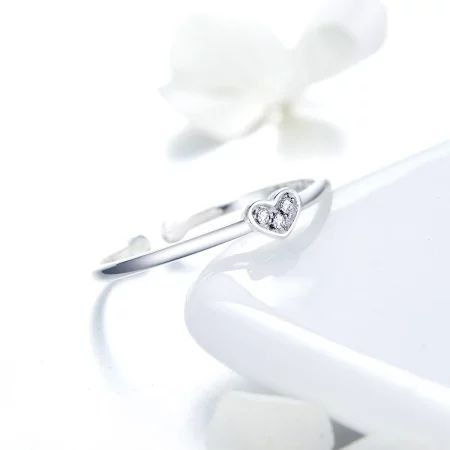 Pandora Style Silver Heart of Lady Ring - SCR491