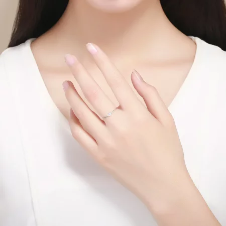 Pandora Style Silver Heart of Lady Ring - SCR491