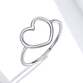 Pandora Style Silver Heart Ring - SCR641