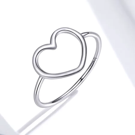 Pandora Style Silver Heart Ring - SCR641