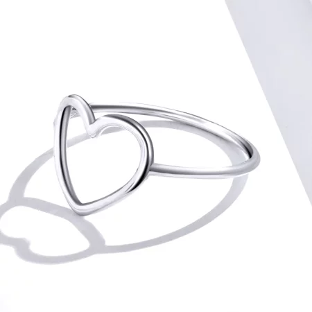 Pandora Style Silver Heart Ring - SCR641