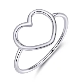 Pandora Style Silver Heart Ring - SCR641