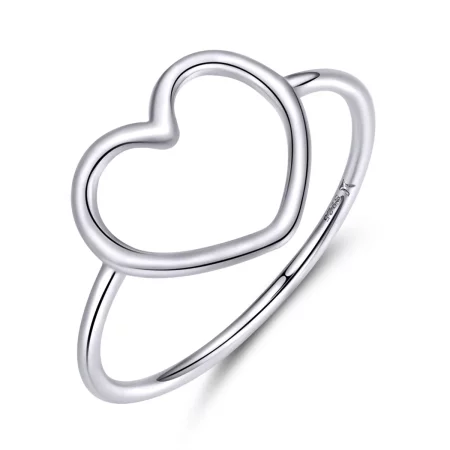 Pandora Style Silver Heart Ring - SCR641