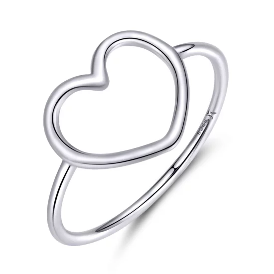Pandora Style Silver Heart Ring - SCR641