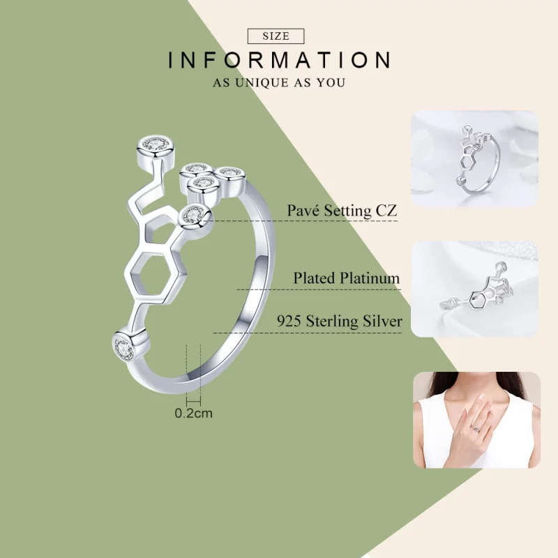 (image for) Pandora Style Silver Honeycomb Open Ring - SCR433 - View 3