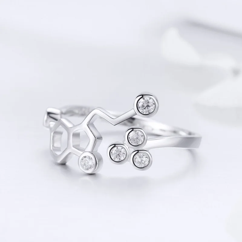 (image for) Pandora Style Silver Honeycomb Open Ring - SCR433 - View 5