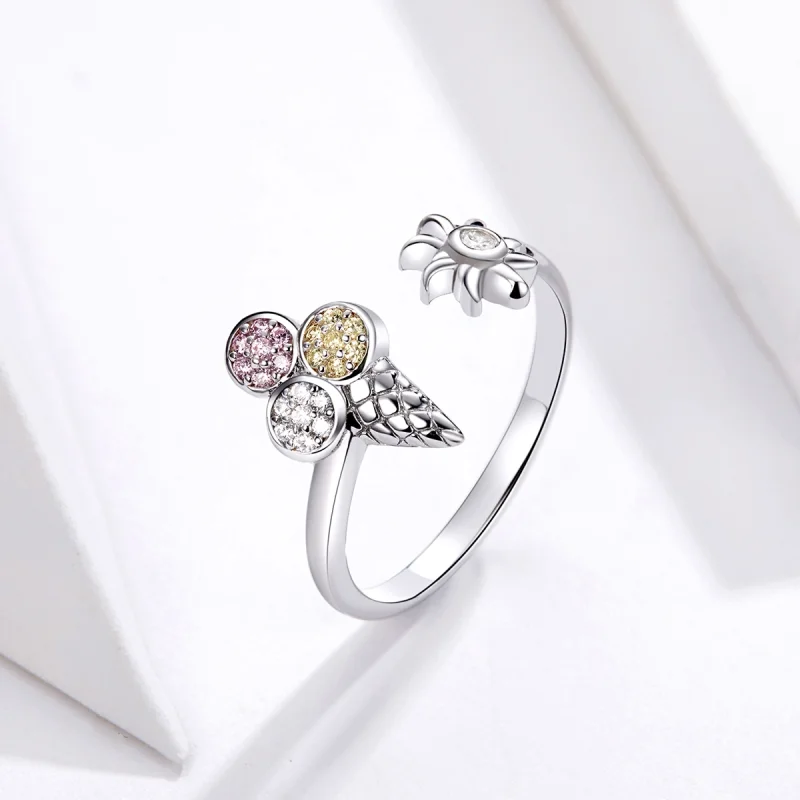 (image for) Pandora Style Silver Ice Cream Ring - SCR529 - View 6