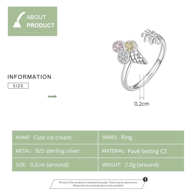 (image for) Pandora Style Silver Ice Cream Ring - SCR529 - View 7